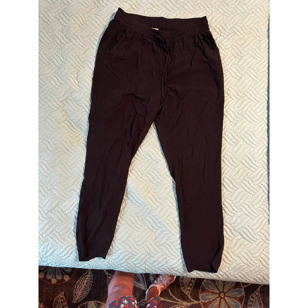 Faded Glory‎ Mens Black Soot Rayon Jogger Pants Medium 8-10 FGL35842SO